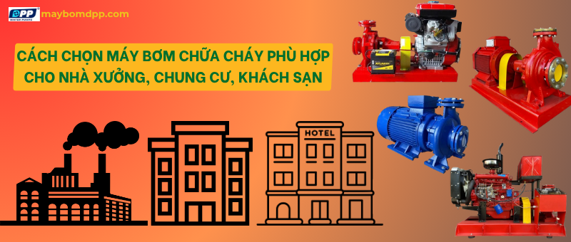Cách chọn máy bơm chữa cháy phù hợp cho nhà xưởng, chung cư, khách sạn
